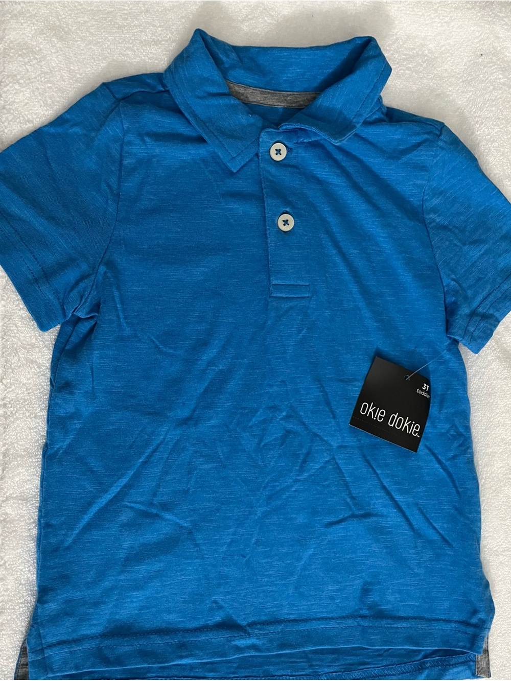 okie dokie Bright Blue Short Sleeve Polo